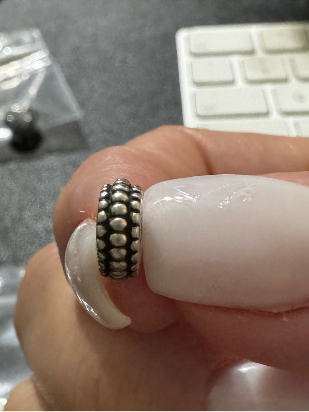 Pandora Silver Beaded Spacer Ring - Silver